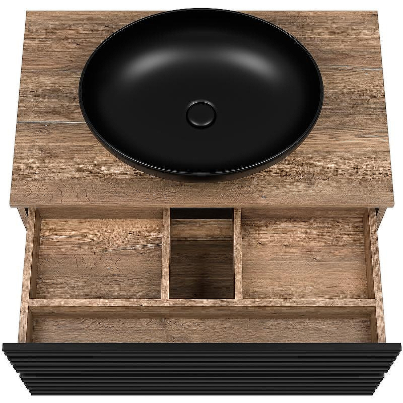 Тумба под раковину Brevita Dakota 80 DAK-09080-19/02-2Я подвесная Черный кварц Дуб Галифакс олово, купить, цена, заказать, магазин, доставка, скидка, промокод, купить, цена, заказать, магазин, доставка, скидка, промокод