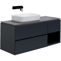 Тумба под раковину Allen Brau Infinity 120 L 1.21005.AM подвесная Антрацит матовый, купить, цена, заказать, магазин, доставка, скидка, промокод, купить, цена, заказать, магазин, доставка, скидка, промокод