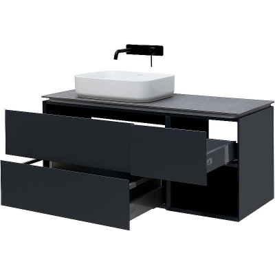 Тумба под раковину Allen Brau Infinity 120 L 1.21005.AM подвесная Антрацит матовый