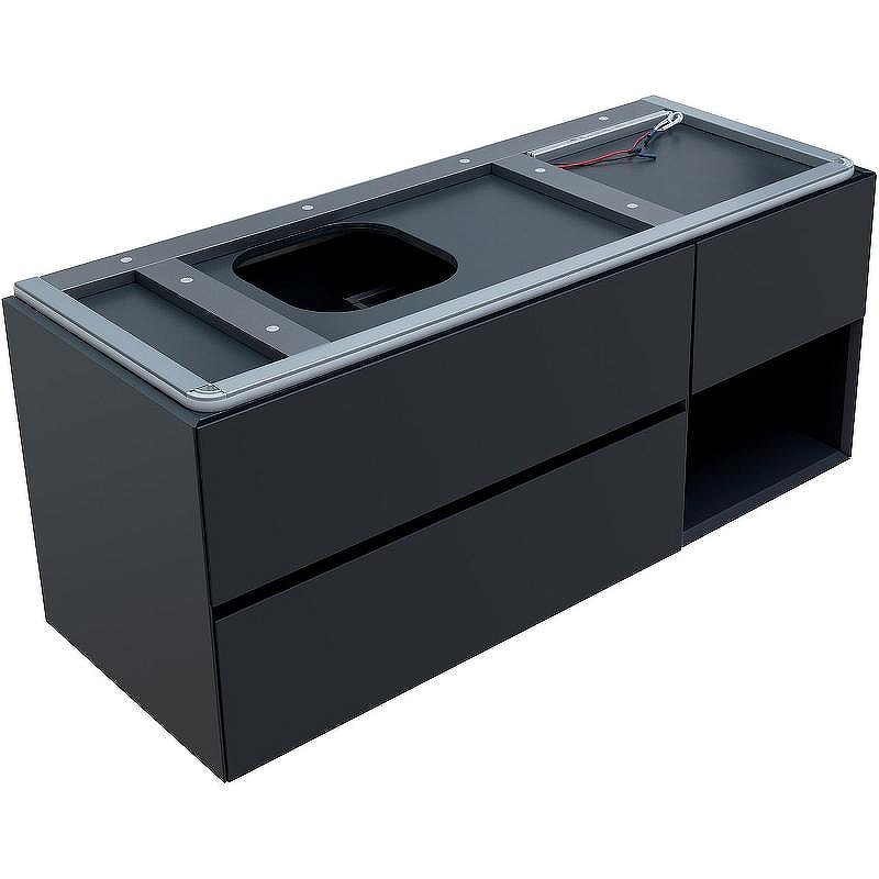 Тумба под раковину Allen Brau Infinity 120 L 1.21005.AM подвесная Антрацит матовый, купить, цена, заказать, магазин, доставка, скидка, промокод, купить, цена, заказать, магазин, доставка, скидка, промокод