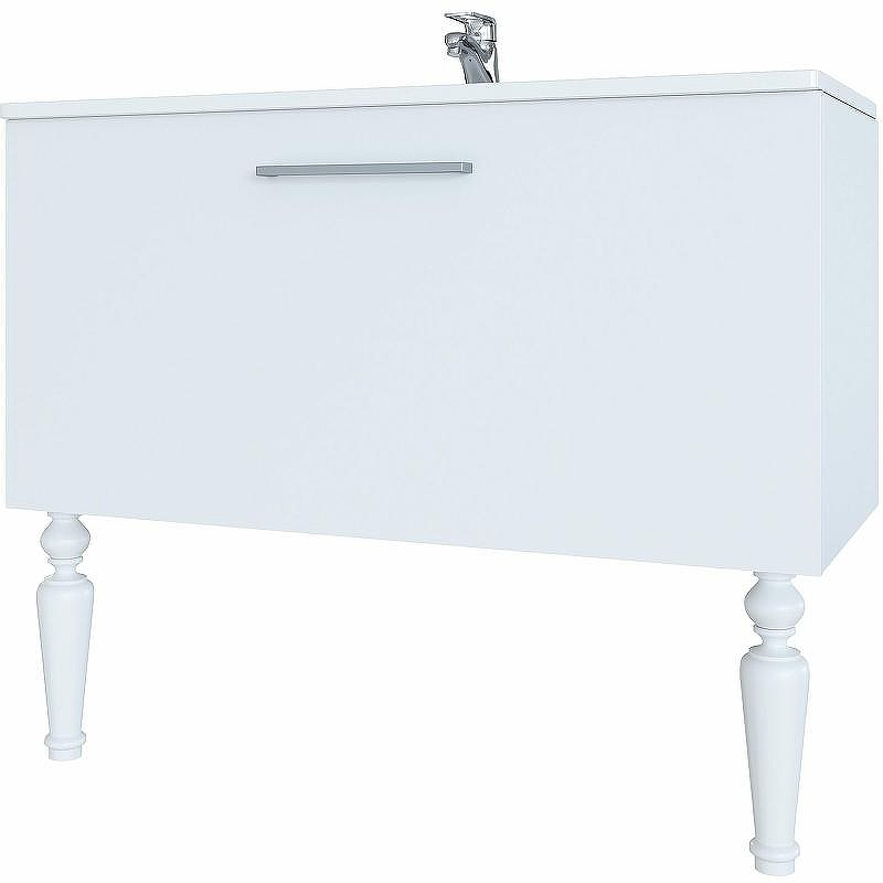 Тумба с раковиной SanVit Эмми 100 kemmy100 Белая матовая, купить, цена, заказать, магазин, доставка, скидка, промокод, купить, цена, заказать, магазин, доставка, скидка, промокод