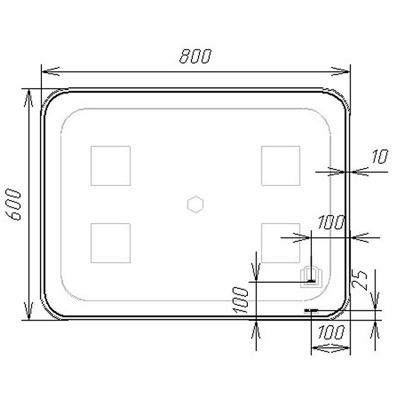 Зеркало VIANT Люксембург 80 VLUX8060-ZLED с подсветкой с бесконтактным выключателем, купить, цена, заказать, магазин, доставка, скидка, промокод, купить, цена, заказать, магазин, доставка, скидка, промокод