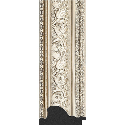 Зеркало Evoform Exclusive-G Floor 205х115 BY 6376 с гравировкой в багетной раме - Виньетка серебро 109