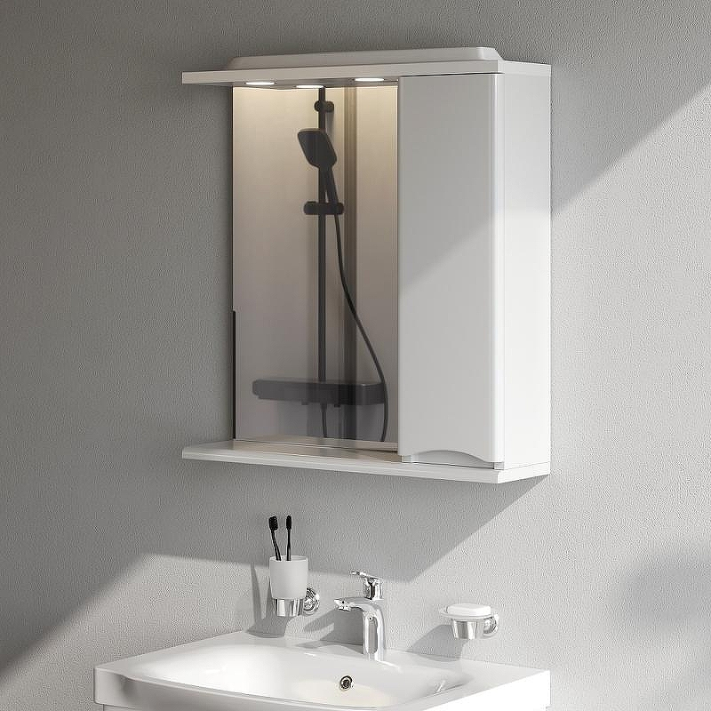 Зеркало со шкафом AM.PM Like 65 R M80MPR0651WG с подсветкой Белый, купить, цена, заказать, магазин, доставка, скидка, промокод, купить, цена, заказать, магазин, доставка, скидка, промокод