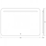 Зеркало Evoform Ledline 70x100 BY 2447 с подсветкой 8.5 W - сенсорный выключатель, купить, цена, заказать, магазин, доставка, скидка, промокод, купить, цена, заказать, магазин, доставка, скидка, промокод