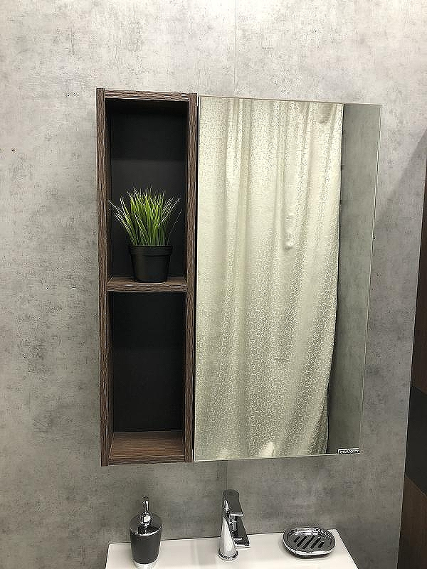 Зеркало со шкафом Comforty Франкфурт 60 00004150528 Дуб шоколадно-коричневый, купить, цена, заказать, магазин, доставка, скидка, промокод, купить, цена, заказать, магазин, доставка, скидка, промокод