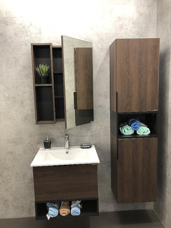 Зеркало со шкафом Comforty Франкфурт 60 00004150528 Дуб шоколадно-коричневый, купить, цена, заказать, магазин, доставка, скидка, промокод, купить, цена, заказать, магазин, доставка, скидка, промокод