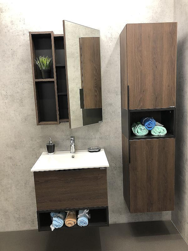 Зеркало со шкафом Comforty Франкфурт 60 00004150528 Дуб шоколадно-коричневый, купить, цена, заказать, магазин, доставка, скидка, промокод, купить, цена, заказать, магазин, доставка, скидка, промокод