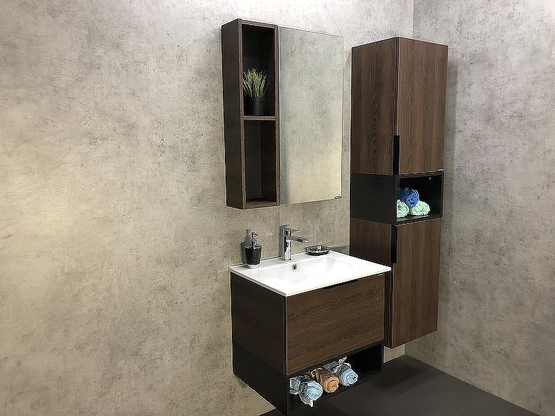 Зеркало со шкафом Comforty Франкфурт 60 00004150528 Дуб шоколадно-коричневый, купить, цена, заказать, магазин, доставка, скидка, промокод, купить, цена, заказать, магазин, доставка, скидка, промокод