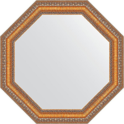 Зеркало Evoform Octagon 52х52 BY 3706 в багетной раме - Золотые бусы на бронзе 60