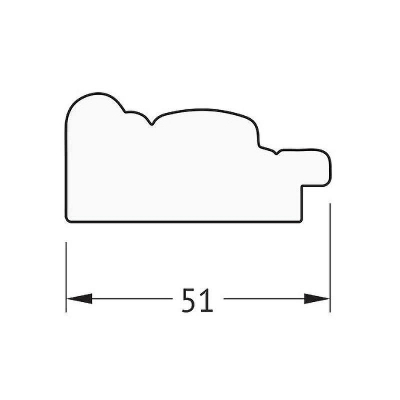 Зеркало Evoform Octagon 54x69 BY 7018 в багетной раме - Слоновая кость 51