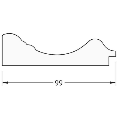 Зеркало Evoform Polygon 89х69 BY 7211 в багетной раме - Травленое серебро 99