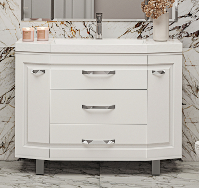 Тумба с раковиной Misty Терра 110 УТ000010431 Белая матовая