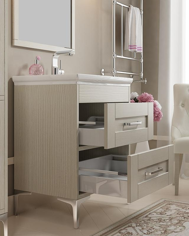 Тумба с раковиной SanVit Прованс 75 kprov075 с фактурой под дерево Зебрано, купить, цена, заказать, магазин, доставка, скидка, промокод, купить, цена, заказать, магазин, доставка, скидка, промокод