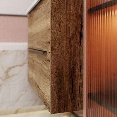 Тумба под раковину La Fenice Tesoro 100 FNC-01-TES-DGT-100-2 подвесная Дуб галифакс табак