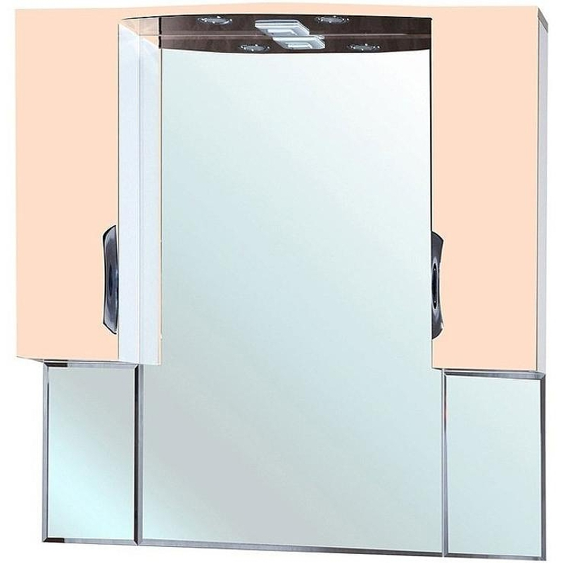 Зеркало со шкафом Bellezza Лагуна 105 4612118000078 с подсветкой Бежевое Белое, купить, цена, заказать, магазин, доставка, скидка, промокод, купить, цена, заказать, магазин, доставка, скидка, промокод