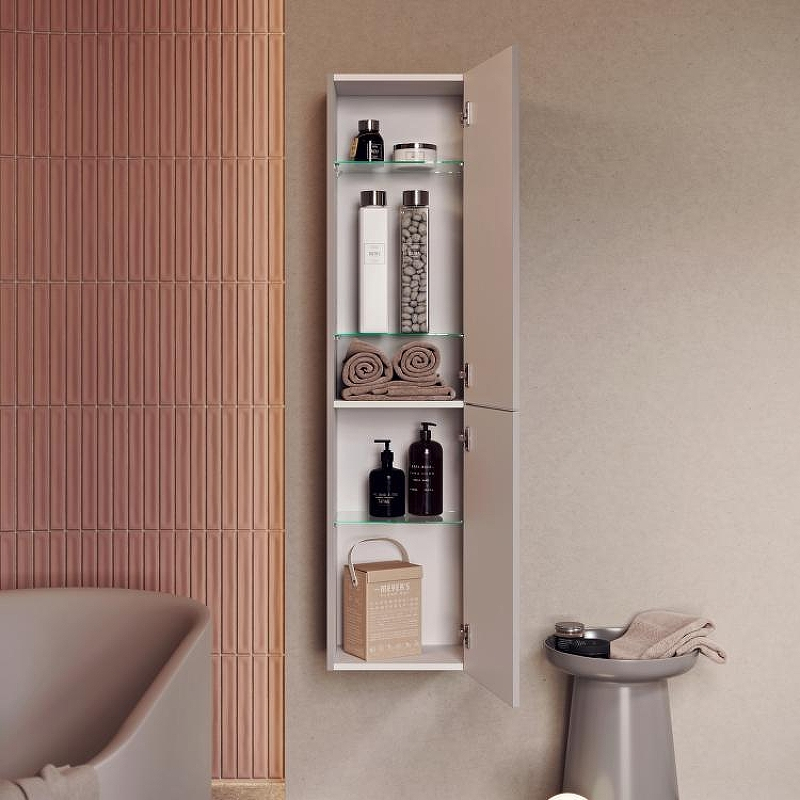 Шкаф пенал Aqwella Pure 35 PUR0535KS подвесной Капучино светлый, купить, цена, заказать, магазин, доставка, скидка, промокод, купить, цена, заказать, магазин, доставка, скидка, промокод