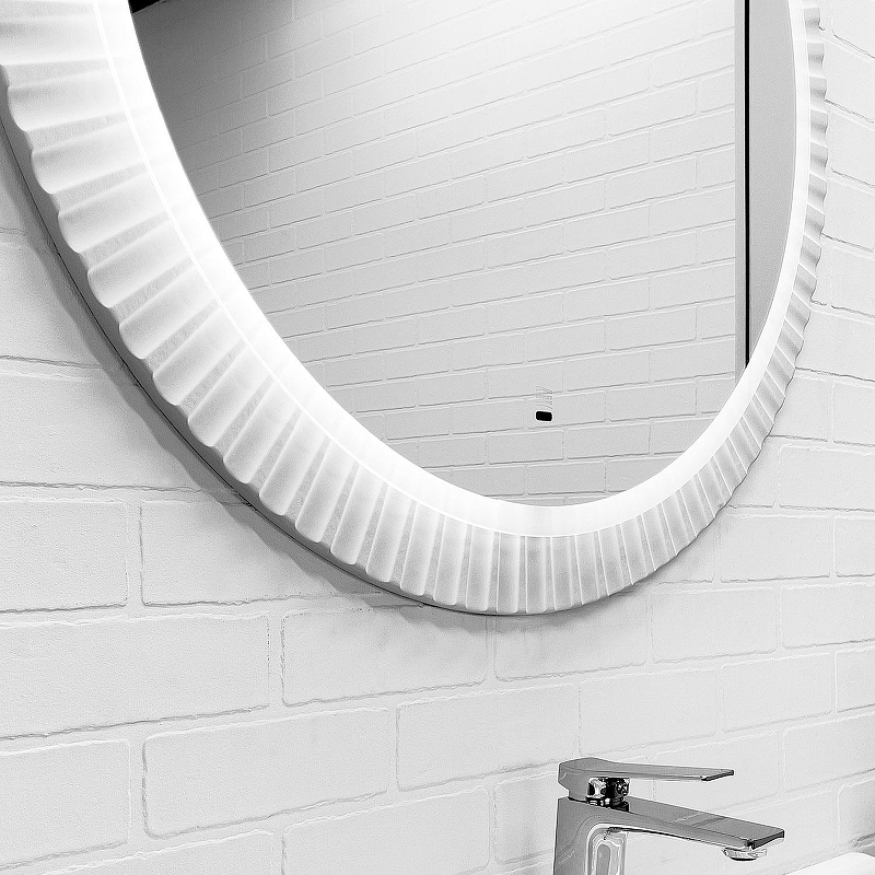 Зеркало Comforty Мадрид 90 00-00014166 с подсветкой Белое глянцевое с бесконтактным выключателем и подогревом, купить, цена, заказать, магазин, доставка, скидка, промокод, купить, цена, заказать, магазин, доставка, скидка, промокод