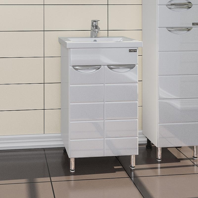 Тумба под раковину СанТа Родос 50 N 206021 Белая, купить, цена, заказать, магазин, доставка, скидка, промокод, купить, цена, заказать, магазин, доставка, скидка, промокод