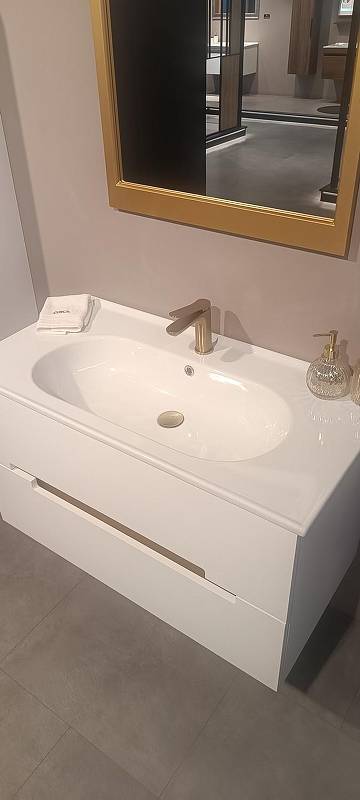 Тумба с раковиной Orka Lodi 100 5005886 подвесная цвет Белый Золото, купить, цена, заказать, магазин, доставка, скидка, промокод, купить, цена, заказать, магазин, доставка, скидка, промокод