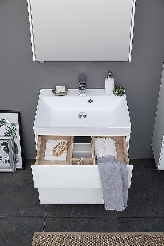 Тумба под раковину Aquanet Гласс 70 206700 подвесной Белая, купить, цена, заказать, магазин, доставка, скидка, промокод, купить, цена, заказать, магазин, доставка, скидка, промокод