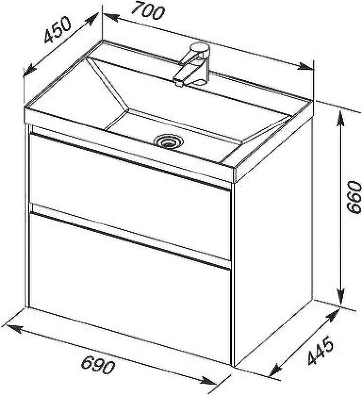 Тумба под раковину Aquanet Гласс 70 206700 подвесной Белая, купить, цена, заказать, магазин, доставка, скидка, промокод, купить, цена, заказать, магазин, доставка, скидка, промокод