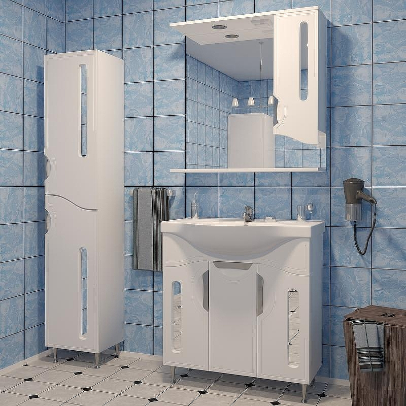 Зеркало со шкафом Stella Polar Сильва 100/С SP-00000207 с подсветкой Белое, купить, цена, заказать, магазин, доставка, скидка, промокод, купить, цена, заказать, магазин, доставка, скидка, промокод