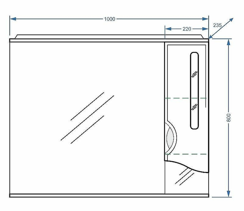 Зеркало со шкафом Stella Polar Сильва 100/С SP-00000207 с подсветкой Белое, купить, цена, заказать, магазин, доставка, скидка, промокод, купить, цена, заказать, магазин, доставка, скидка, промокод