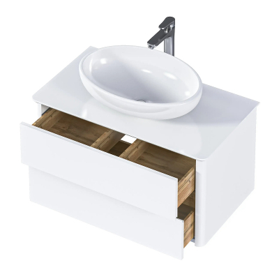 Тумба под раковину Marka One Monro 80П Ц0000027406 подвесная цвет Белый