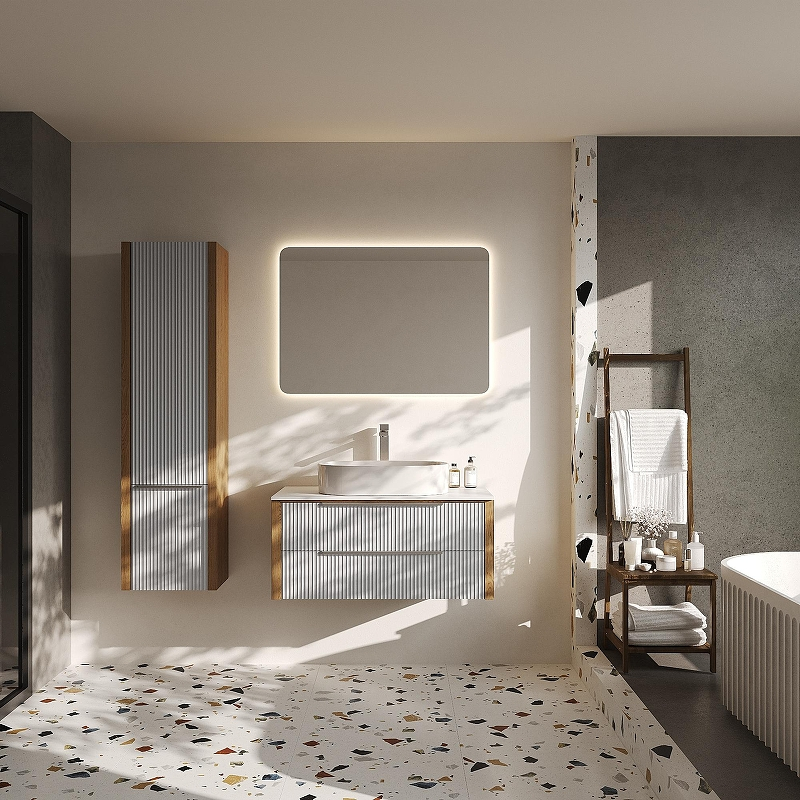 Тумба под раковину ЗОВ Валенсия 100 V100S-KPW цвет Камень, купить, цена, заказать, магазин, доставка, скидка, промокод, купить, цена, заказать, магазин, доставка, скидка, промокод