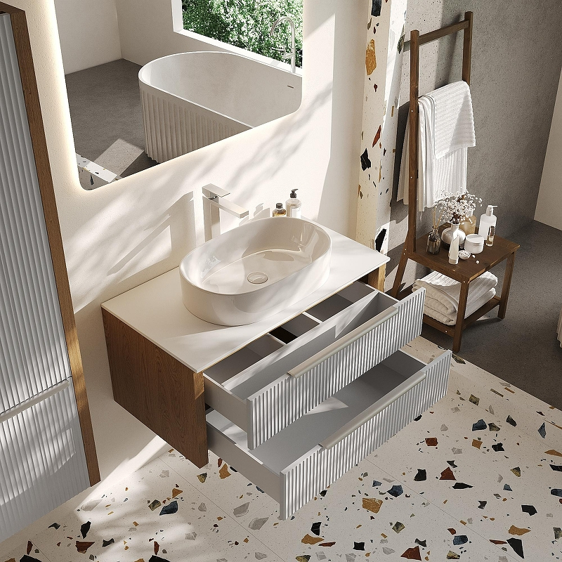 Тумба под раковину ЗОВ Валенсия 100 V100S-KPW цвет Камень, купить, цена, заказать, магазин, доставка, скидка, промокод, купить, цена, заказать, магазин, доставка, скидка, промокод