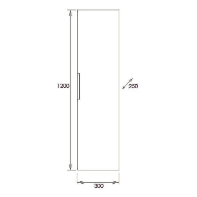 Шкаф пенал Onika Девис 30.10 У 403071 подвесной Бетон чикаго