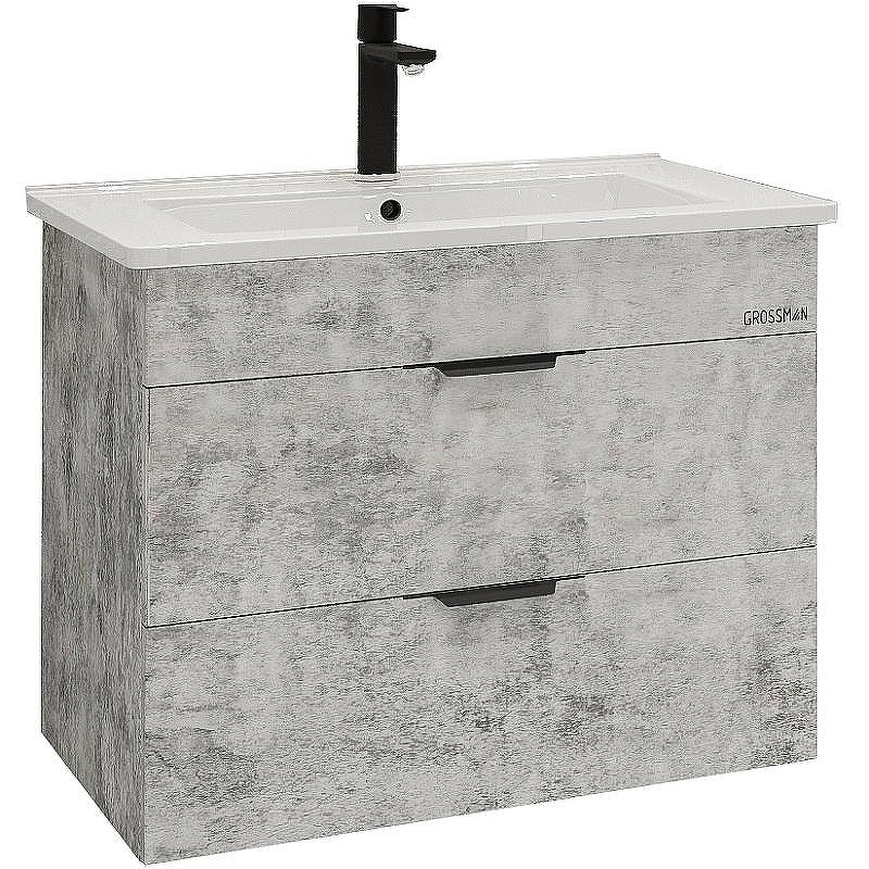 Тумба под раковину Grossman Кросс 65 106501 подвесная Бетон, купить, цена, заказать, магазин, доставка, скидка, промокод, купить, цена, заказать, магазин, доставка, скидка, промокод