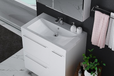 Тумба под раковину 1MarKa Соната 90Н У83680 Белый глянец