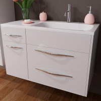 Тумба с раковиной Эстет Barcelona 90 R ФР-00003596 подвесная Белая, купить, цена, заказать, магазин, доставка, скидка, промокод, купить, цена, заказать, магазин, доставка, скидка, промокод