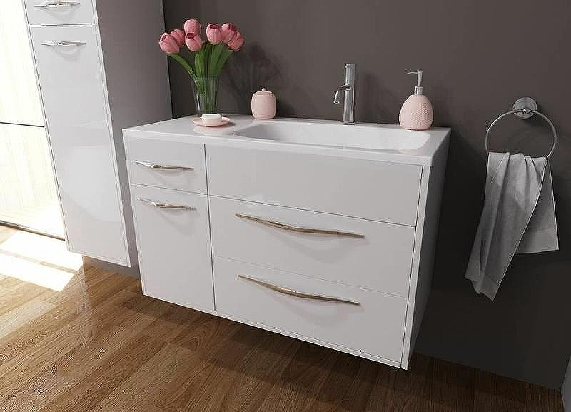 Тумба с раковиной Эстет Barcelona 90 R ФР-00003596 подвесная Белая, купить, цена, заказать, магазин, доставка, скидка, промокод, купить, цена, заказать, магазин, доставка, скидка, промокод