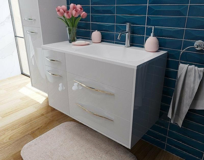 Тумба с раковиной Эстет Barcelona 90 R ФР-00003596 подвесная Белая, купить, цена, заказать, магазин, доставка, скидка, промокод, купить, цена, заказать, магазин, доставка, скидка, промокод