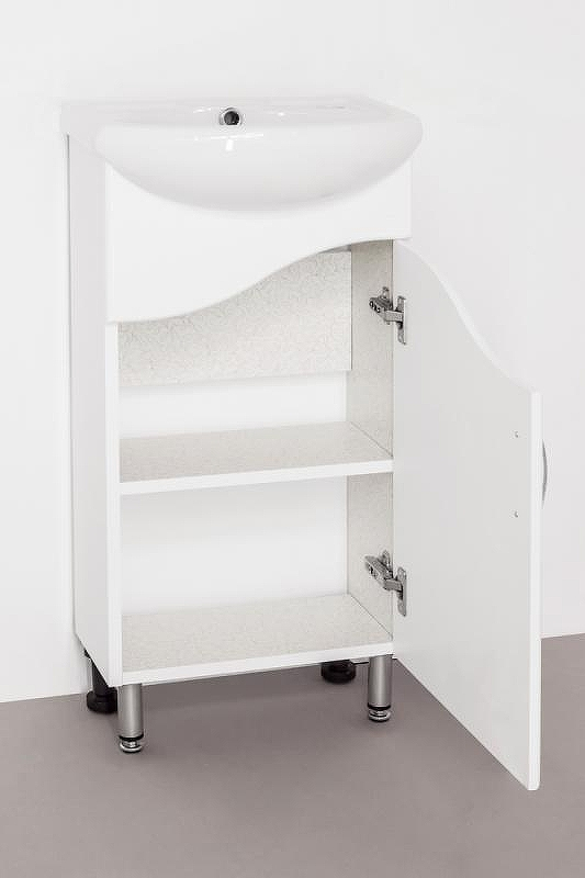 Тумба под раковину Style Line Эко Волна 2 Азов 40 Белый глянец, купить, цена, заказать, магазин, доставка, скидка, промокод, купить, цена, заказать, магазин, доставка, скидка, промокод