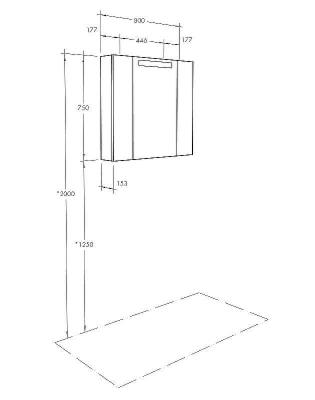 Зеркальный шкаф Aquaton Мадрид 80 М 1A175202MA010 с подсветкой Белый