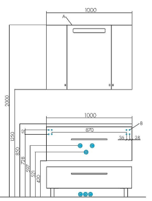 Зеркальный шкаф Aquaton Мадрид 100 1A111602MA010 с подсветкой Белый