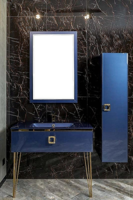 Шкаф пенал Boheme Armadi Art Lucido 35 772-BL подвесной Насыщенный синий, купить, цена, заказать, магазин, доставка, скидка, промокод, купить, цена, заказать, магазин, доставка, скидка, промокод