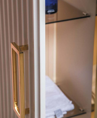 Шкаф пенал Boheme Armadi Art Monaco 35 868-WG подвесной Белый глянец Золото