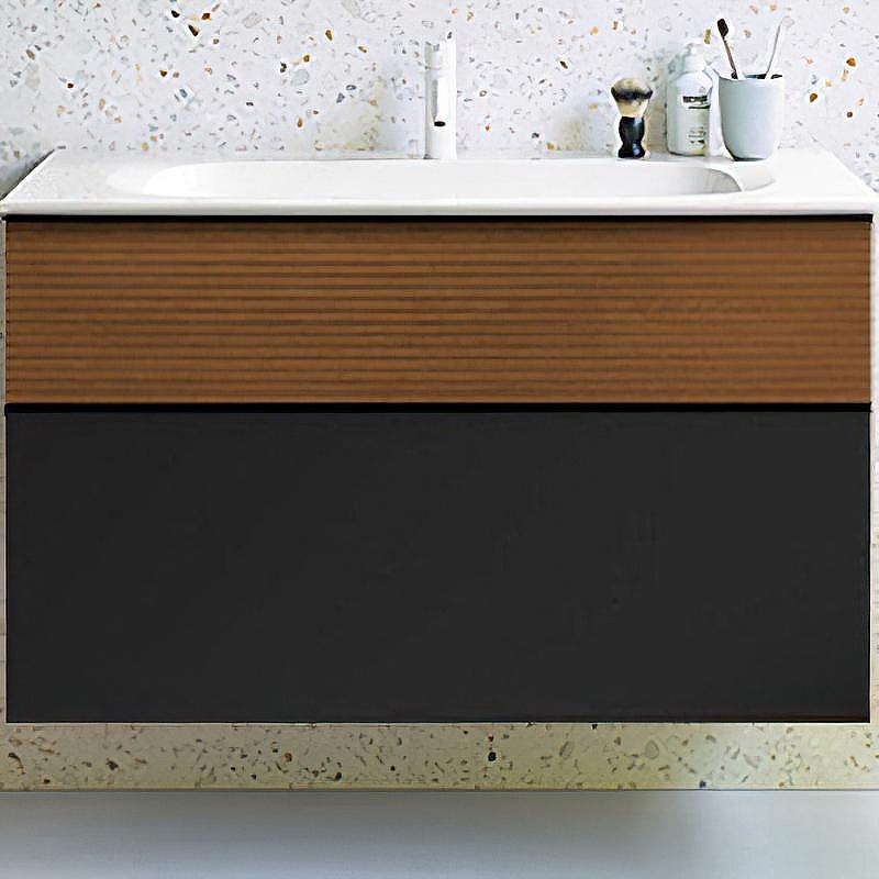 Тумба с раковиной Burgbad Fiumo 100 SFXN102F3958FOT52G0200C0001*1 Tectona Dekor Zimt Graphit Softmatt, купить, цена, заказать, магазин, доставка, скидка, промокод, купить, цена, заказать, магазин, доставка, скидка, промокод