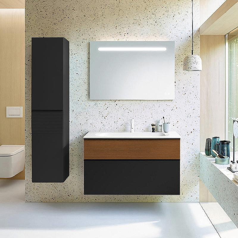 Тумба с раковиной Burgbad Fiumo 100 SFXN102F3958FOT52G0200C0001*1 Tectona Dekor Zimt Graphit Softmatt, купить, цена, заказать, магазин, доставка, скидка, промокод, купить, цена, заказать, магазин, доставка, скидка, промокод