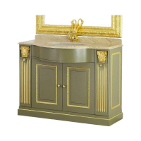 Тумба под раковину Migliore Ravenna 119 L 27065 Оливковый Золото без столешницы, купить, цена, заказать, магазин, доставка, скидка, промокод, купить, цена, заказать, магазин, доставка, скидка, промокод