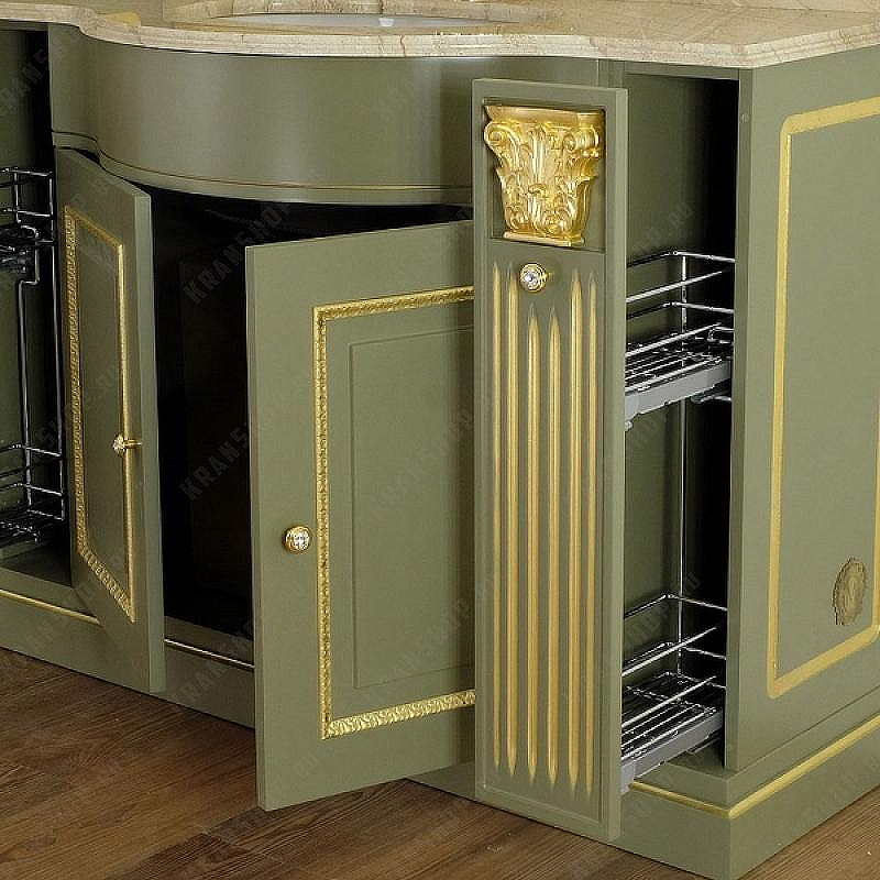 Тумба под раковину Migliore Ravenna 119 L 27065 Оливковый Золото без столешницы, купить, цена, заказать, магазин, доставка, скидка, промокод, купить, цена, заказать, магазин, доставка, скидка, промокод