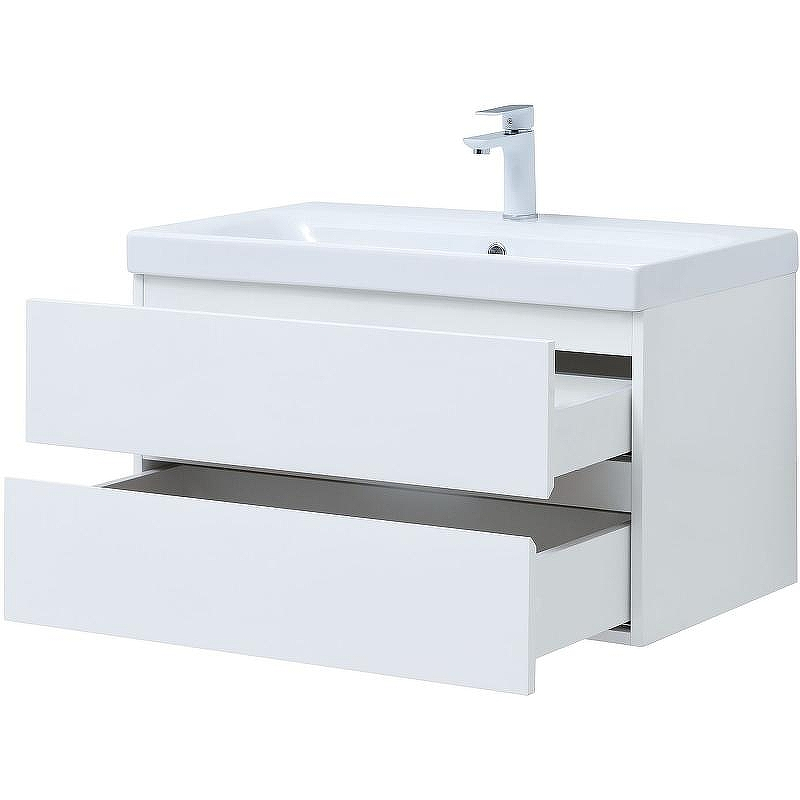 Тумба под раковину Aquanet Беркли 80 302351 подвесная Белый глянец, купить, цена, заказать, магазин, доставка, скидка, промокод, купить, цена, заказать, магазин, доставка, скидка, промокод