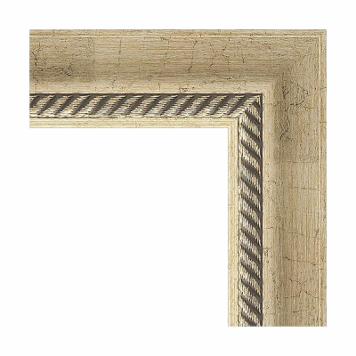 Зеркало Evoform Exclusive 133х53 BY 1152 с фацетом в багетной раме - Состаренное серебро с плетением 70