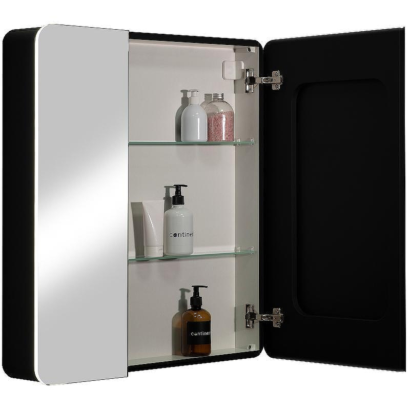 Зеркальный шкаф Reflexion Black 760х850 RF2002BL с подсветкой Черный матовый, купить, цена, заказать, магазин, доставка, скидка, промокод, купить, цена, заказать, магазин, доставка, скидка, промокод