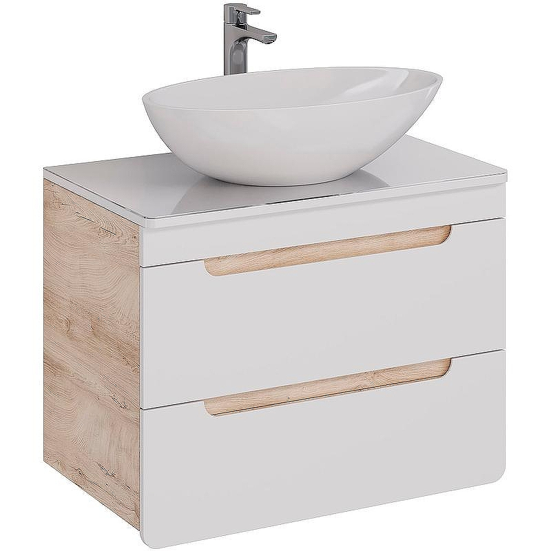 Тумба под раковину Lemark Olivia 80 LM08OL80T подвесная Белый глянец Дуб Кантри, купить, цена, заказать, магазин, доставка, скидка, промокод, купить, цена, заказать, магазин, доставка, скидка, промокод